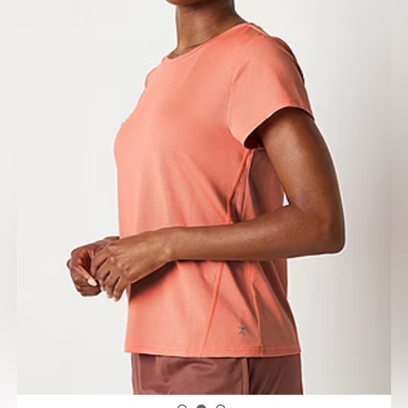 Xersion Womens Mesh Crew Neck Short Sleeve T-Shirt Size XXL New - Picture 5 of 6